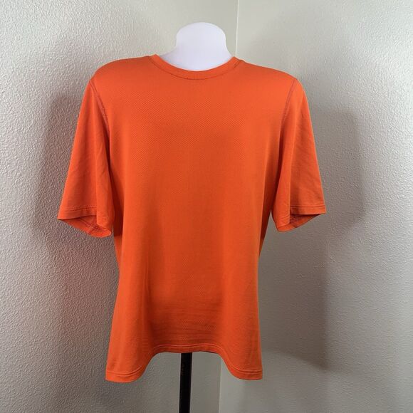 Velocio Radiator Tee Men’s Sz L Orange Shirt Mesh Made In Italy *Flaw - Picture 1 of 6